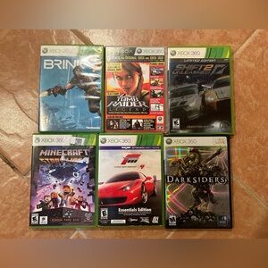Lot Of Xbox 360 Video Games - Brink, Darksiders, Minecraft, Forza, Shift 2